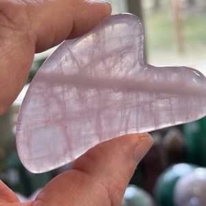 Rose Quartz Crystal Gua Sha Stone!